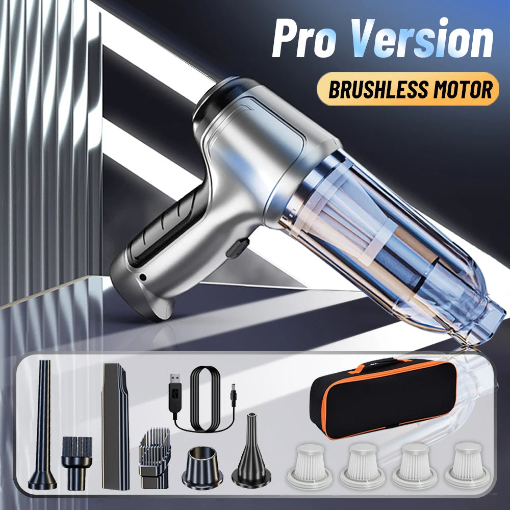 Car Vacuum Cleaner & Blower | Portable Wireless 95000PA 2-in-1 Cordless Car Vac