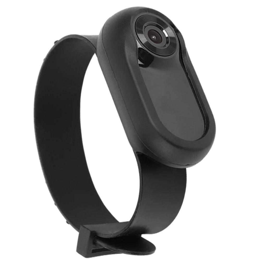 Black cat camera collar with 1080p HD lens shown on a clean product background.