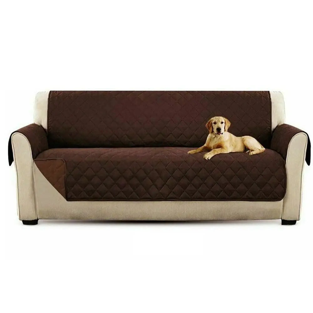 Couch and sofa covers shown in brown and brown colour options, styled to blend with any living room interior.