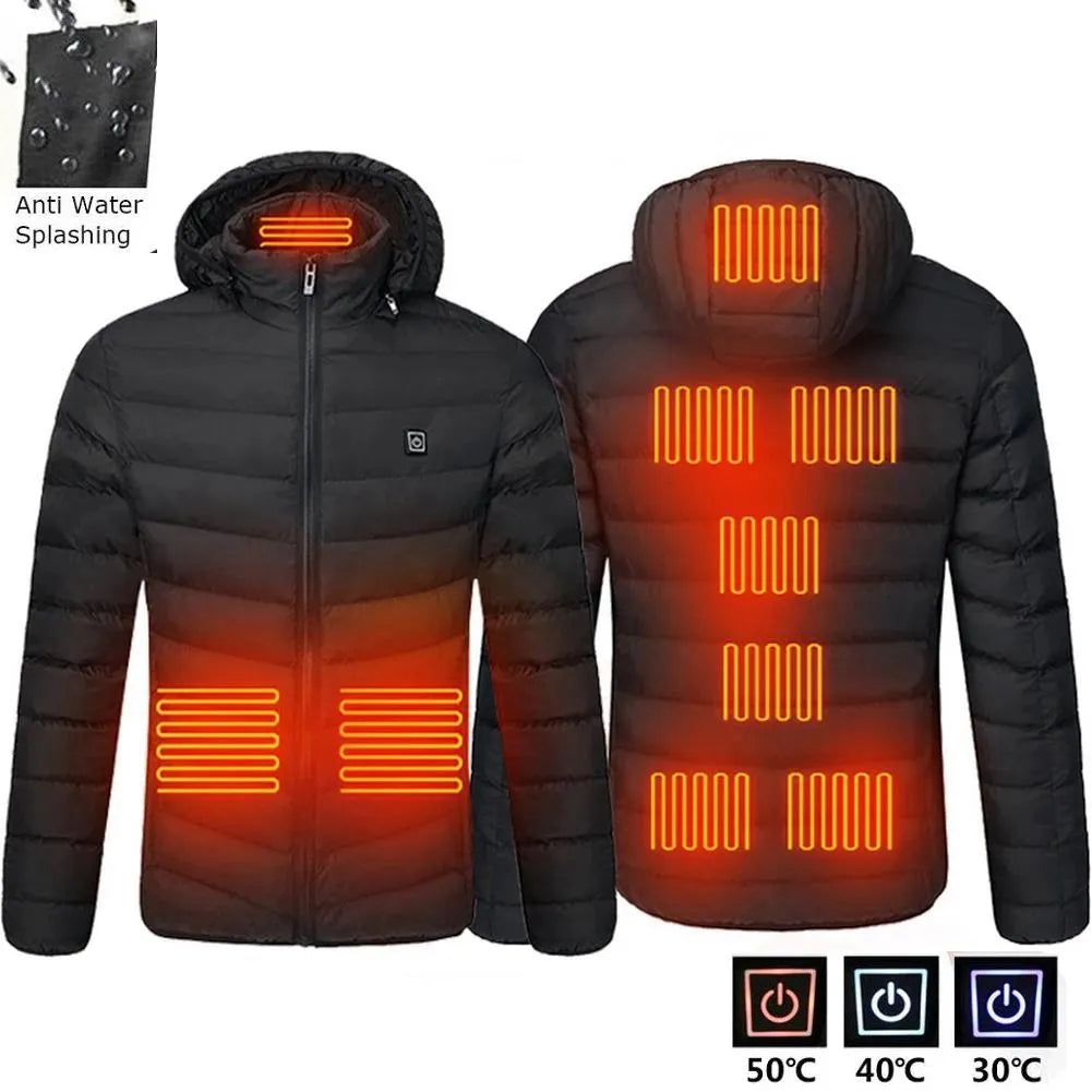 Self Heating Jacket | USB Electric Heated Coat for Men & Women | Up to 17 Heating Zones
