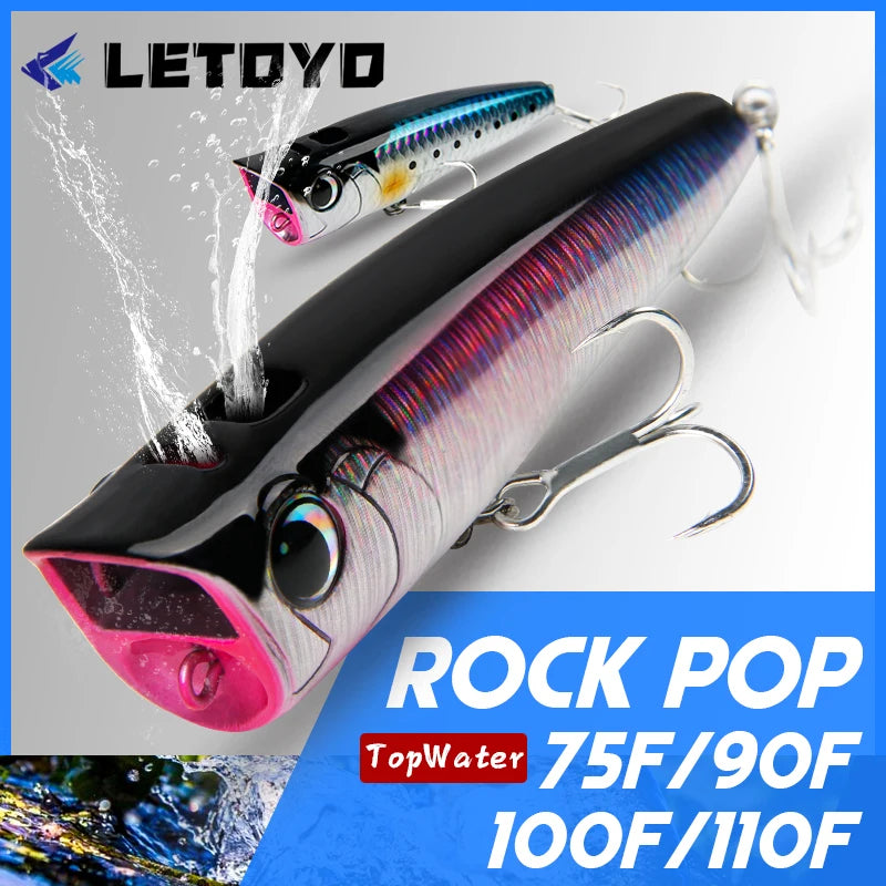 Topwater Popper Fishing Lure for Bass & Pike | 8.5g-30g Floating Bait