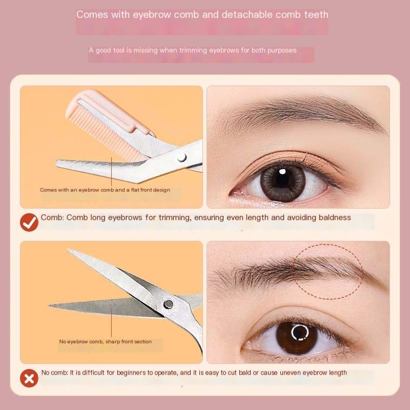 Eyebrow Scissors with Comb for Beginners and Makeup