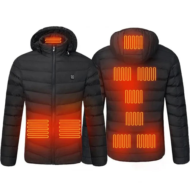 Self Heating Jacket | USB Electric Heated Coat for Men & Women | Up to 17 Heating Zones
