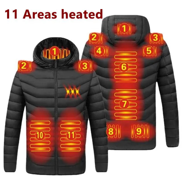 Self Heating Jacket | USB Electric Heated Coat for Men & Women | Up to 17 Heating Zones