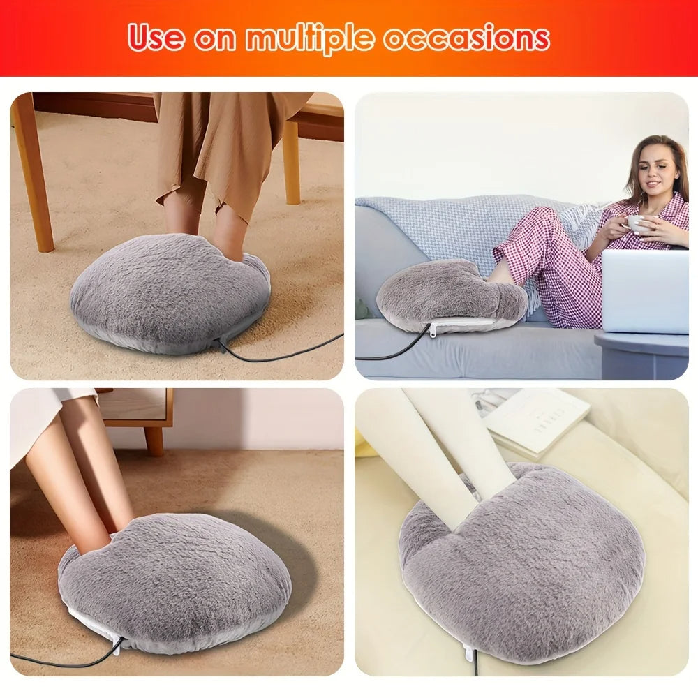 Best foot heater shown in multiple colour options including pink, coffee, and brown - washable design available in 4 colours.