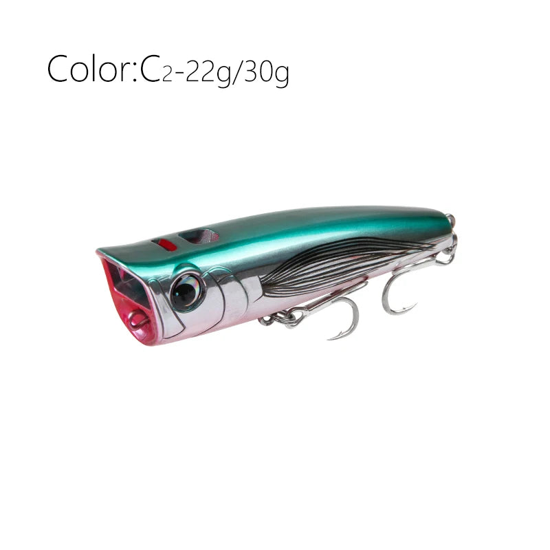 Largemouth bass lures colour C2 - white and blue baitfish pattern for open water surface fishing.
